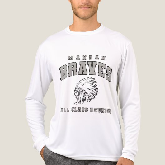 Mandan Braves Langarm-T-Shirt Tri-Blend Shirt (Vorderseite)