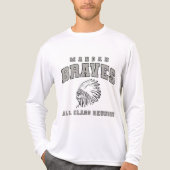 Mandan Braves Long Sleeve T-shirt Tri-Blend Shirt (Vorderseite)