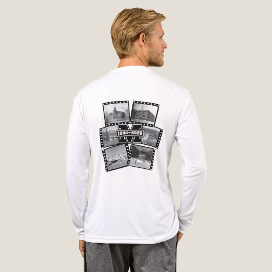Mandan Braves Long Sleeve T-shirt Tri-Blend Shirt (Voller Rücken)