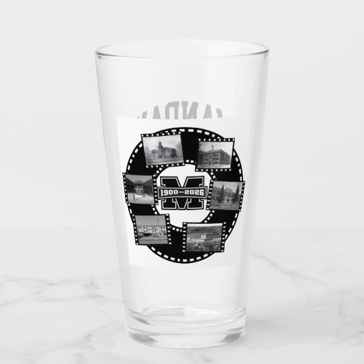 Mandan Braves Pintglas Glas (Vorderseite)