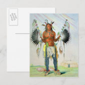 Mandan Medicine Man Postkarte (Vorne/Hinten)