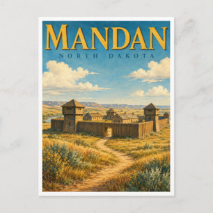 Mandan North Dakota Fort Abraham GeoSaga Postkarte