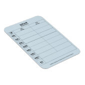 Mandarin Chinesisch Englisch Bilingual Weekly Plan Magnet (Rechte Seite)