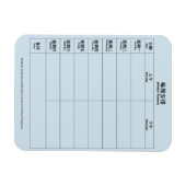 Mandarin Chinesisch Englisch Bilingual Weekly Plan Magnet (Horizontal)