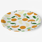 Mandarin Citrus Pappteller (Schrägansicht)