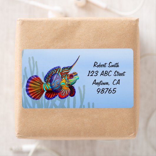 Mandarin Dragonet Fish Label (Insitu)