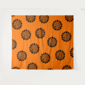 Mandarin Dreams Orange und Black Pattern Wandteppich (Vorderseite (Horizontal))