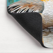 Mandarin Duck Animal Bird Art Decor Mousepad (Ecke)