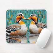 Mandarin Duck Animal Bird Art Decor Mousepad (Mit Mouse)