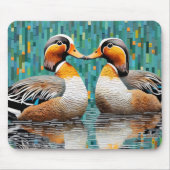Mandarin Duck Animal Bird Art Decor Mousepad (Vorne)