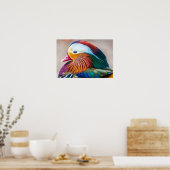 Mandarin Duck Beautiful Portrait Poster (Küche)