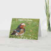 Mandarin Duck Birthday Card Karte (Vorderseite)