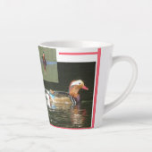 Mandarin Duck Collage Latte Tasse (Rechts)