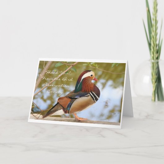 Mandarin Duck Dankeskarte (Vorderseite)