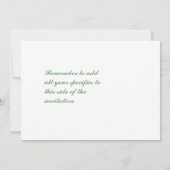 Mandarin Duck Einladung (Rückseite)