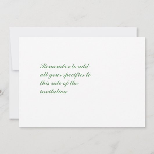 Mandarin Duck Einladung (Rückseite)