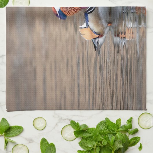 Mandarin Duck Geschirrtuch (Gefaltet)