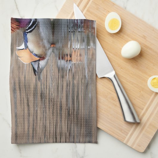 Mandarin Duck Geschirrtuch (Viertel Falte)