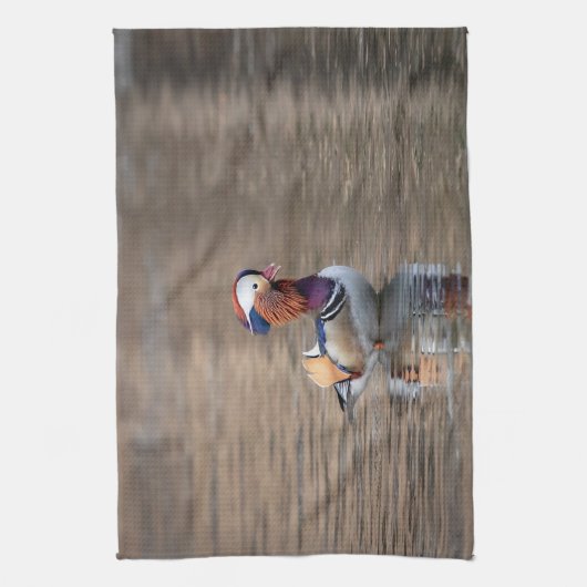 Mandarin Duck Geschirrtuch (Vertikal)