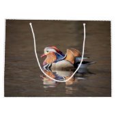 Mandarin Duck Große Geschenktüte (Rückseite)