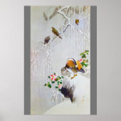 Mandarin Duck in Snow Scene, Watanabe Seitei Poster (Vorne)