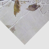 Mandarin Duck in Snow Scene, Watanabe Seitei Seidenpapier (Detail)