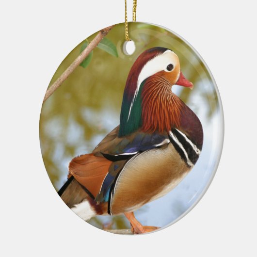 Mandarin Duck Keramikornament (Links)