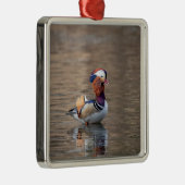 Mandarin Duck Ornament Aus Metall (Rechts)