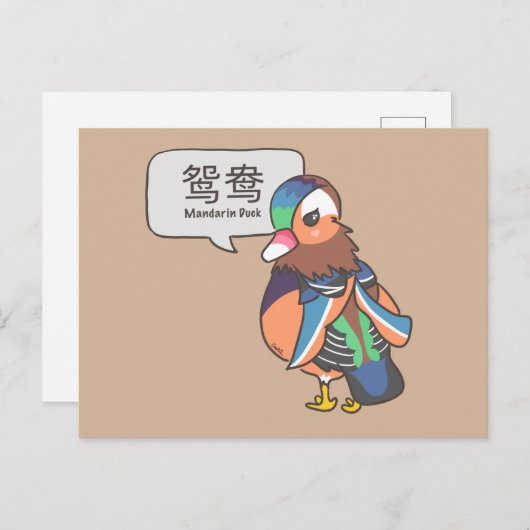 Mandarin Duck Postkarte (Vorne/Hinten)