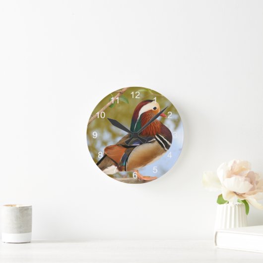 Mandarin Duck Runde Wanduhr (Zuhause)