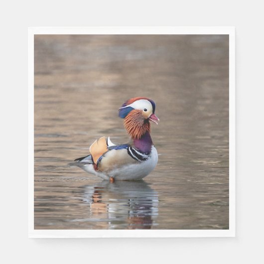 Mandarin Duck Serviette (Vorderseite)