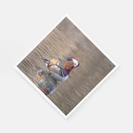 Mandarin Duck Serviette (Ecke)