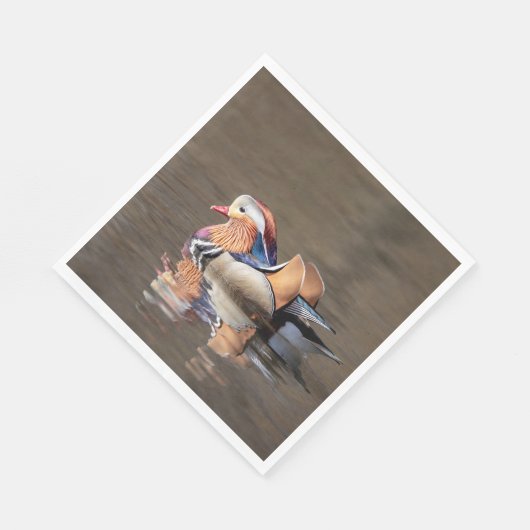 Mandarin Duck Serviette (Ecke)