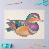 Mandarin Duck Watercolor Decoupage Bird Art Seidenpapier (Basteln)
