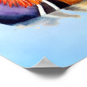 Mandarin Duck Watercolor Painting Poster (Ecke)