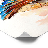 Mandarin Duck Watercolor Poster (Ecke)