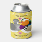 Mandarin Ducks Lovebirds jedes Jahr Dosenkühler (Kanne Vorderseite)