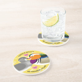 Mandarin Ducks Lovebirds jedes Jahr Getränkeuntersetzer