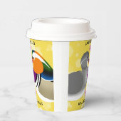 Mandarin Ducks Lovebirds Jubiläum Pappbecher (Rechts)