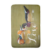 Mandarin-Enten-Paar / Liebesvögel Individuelle Hoc Badematte (Vorderseite Vertikal)