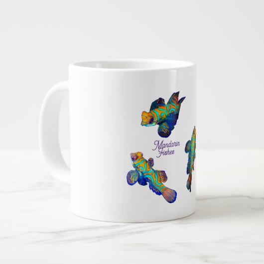 Mandarin-Fische Jumbo-Tasse (Vorderseite Links)