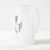 Mandarin-Fische Mattglas Bierglas (VorderseiteRechts)