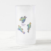 Mandarin-Fische Mattglas Bierglas (Mittel)