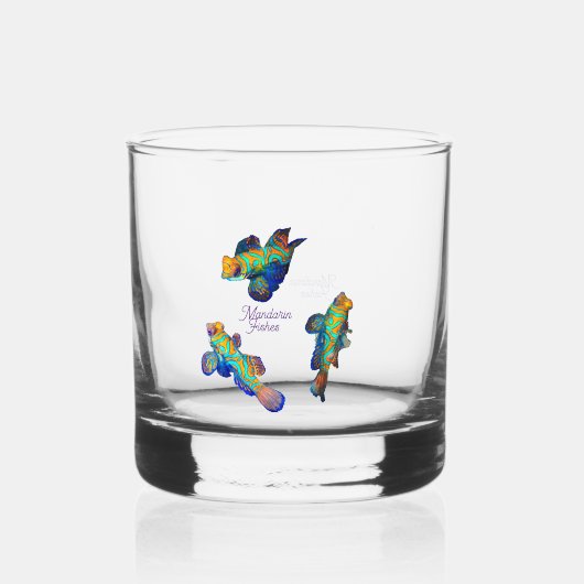 Mandarin-Fische Whiskyglas (Vorderseite)