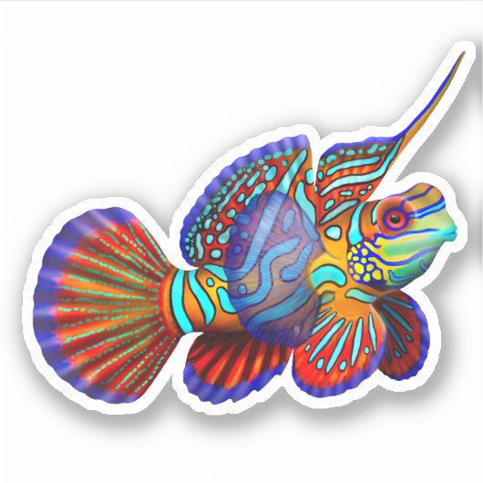 Mandarin Fish Ocean Fish Vinyl Sticker (Vorderseite)