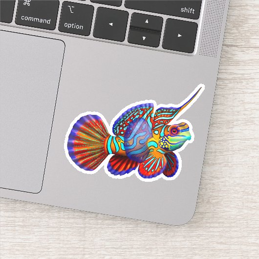 Mandarin Fish Ocean Fish Vinyl Sticker (Detail)