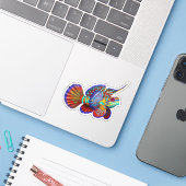 Mandarin Fish Ocean Fish Vinyl Sticker (Laptop mit iPhone)