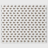 Mandarin Frenzy Wrapping Paper (weiß) Geschenkpapier (Flach)