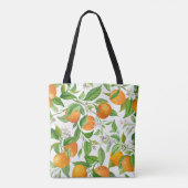 Mandarin Frucht nahtlos tropisches Muster, farbenf Tasche (Rückseite)