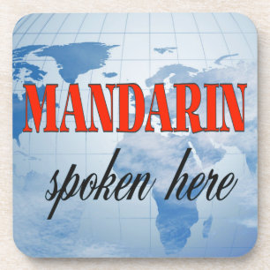 Mandarin, gesprochen auf bewölkter Erde Untersetzer